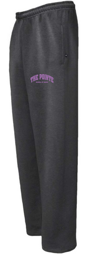 PSD OPEN BOTTOM BLACK SWEATPANTS