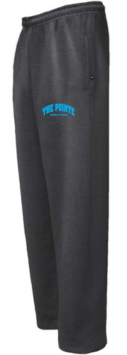 PSD OPEN BOTTOM BLACK SWEATPANTS